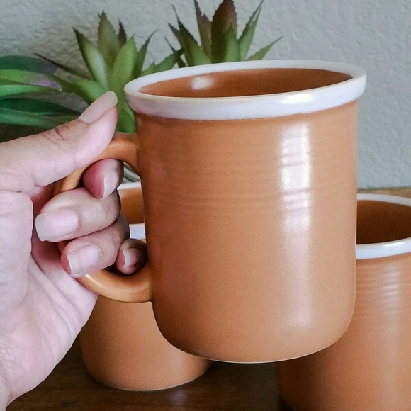 Vintage Rio Stoneware Japan Terracotta Mugs Boho
